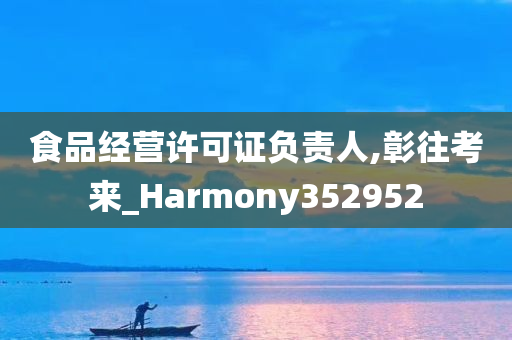 食品经营许可证负责人,彰往考来_Harmony352952