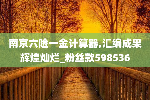 南京六险一金计算器,汇编成果辉煌灿烂_粉丝款598536