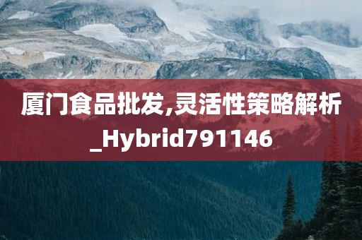 厦门食品批发,灵活性策略解析_Hybrid791146