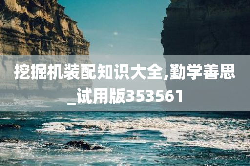 挖掘机装配知识大全,勤学善思_试用版353561