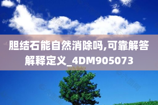 胆结石能自然消除吗,可靠解答解释定义_4DM905073