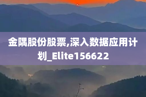 金隅股份股票,深入数据应用计划_Elite156622