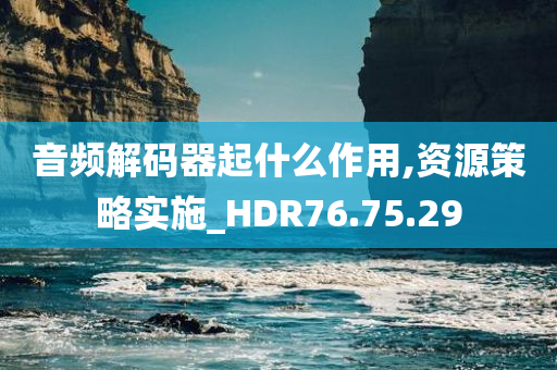 音频解码器起什么作用,资源策略实施_HDR76.75.29