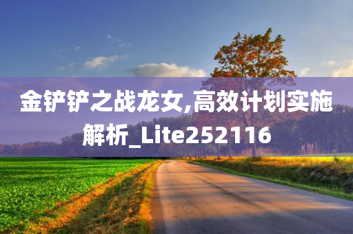 金铲铲之战龙女,高效计划实施解析_Lite252116