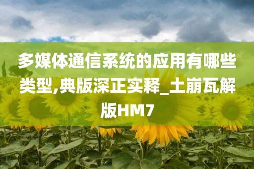 多媒体通信系统的应用有哪些类型,典版深正实释_土崩瓦解版HM7