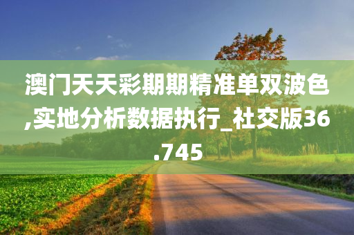 澳门天天彩期期精准单双波色,实地分析数据执行_社交版36.745