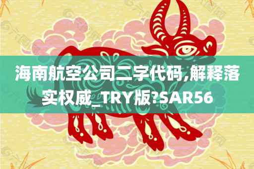 海南航空公司二字代码,解释落实权威_TRY版?SAR56