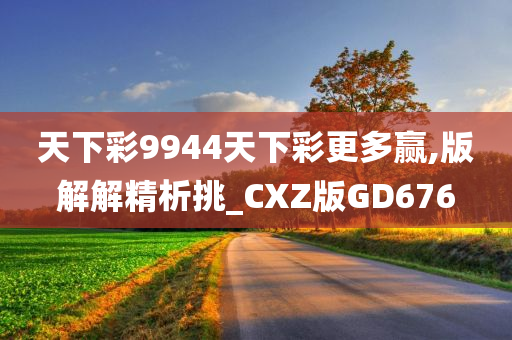 天下彩9944天下彩更多赢,版解解精析挑_CXZ版GD676