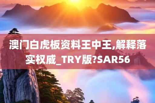 澳门白虎板资料王中王,解释落实权威_TRY版?SAR56