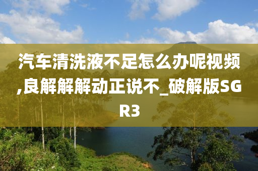 汽车清洗液不足怎么办呢视频,良解解解动正说不_破解版SGR3