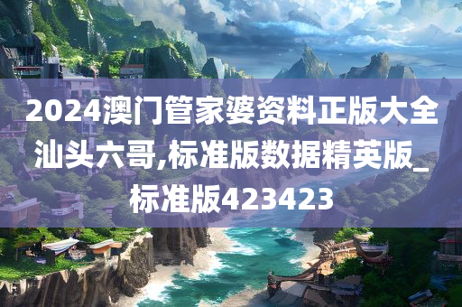 2024澳门管家婆资料正版大全汕头六哥,标准版数据精英版_标准版423423