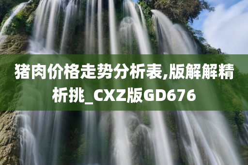 猪肉价格走势分析表,版解解精析挑_CXZ版GD676