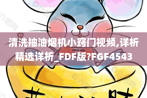 清洗抽油烟机小窍门视频,详析精选详析_FDF版?FGF4543