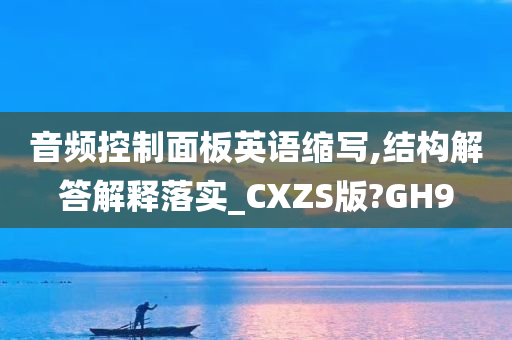 音频控制面板英语缩写,结构解答解释落实_CXZS版?GH9