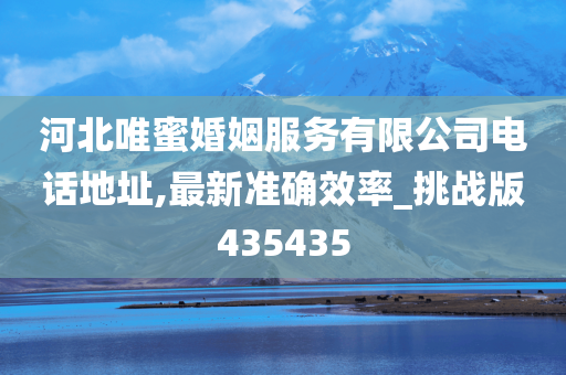 河北唯蜜婚姻服务有限公司电话地址,最新准确效率_挑战版435435