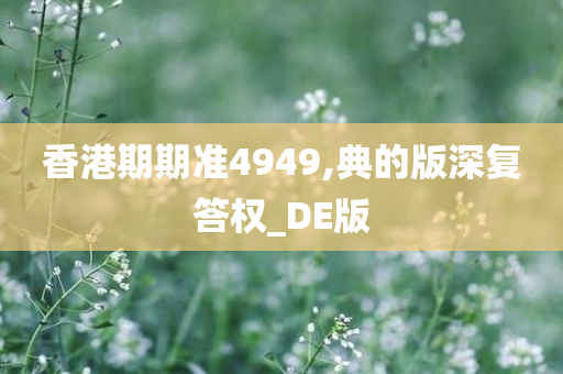 香港期期准4949,典的版深复答权_DE版