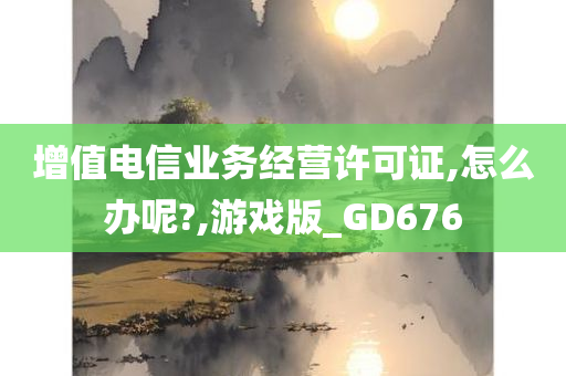 增值电信业务经营许可证,怎么办呢?,游戏版_GD676