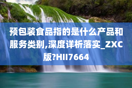 预包装食品指的是什么产品和服务类别,深度详析落实_ZXC版?HII7664