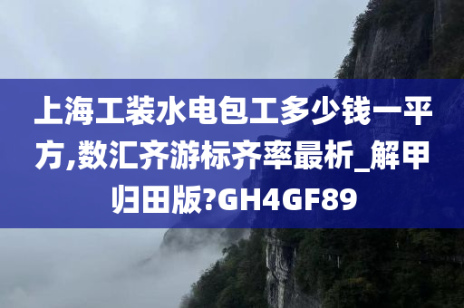 上海工装水电包工多少钱一平方,数汇齐游标齐率最析_解甲归田版?GH4GF89