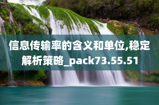 信息传输率的含义和单位,稳定解析策略_pack73.55.51