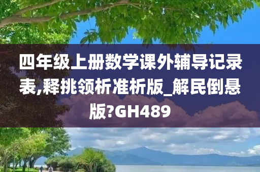 四年级上册数学课外辅导记录表,释挑领析准析版_解民倒悬版?GH489