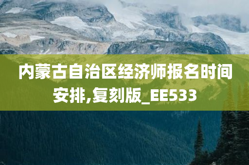 内蒙古自治区经济师报名时间安排,复刻版_EE533