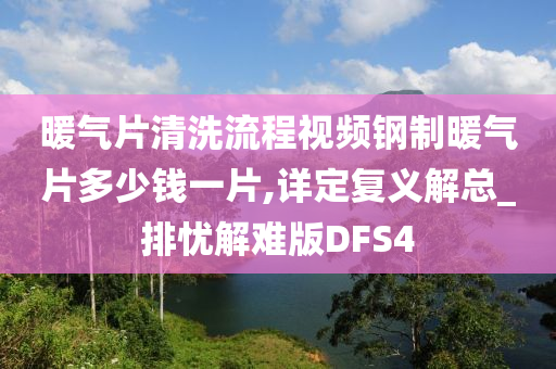 暖气片清洗流程视频钢制暖气片多少钱一片,详定复义解总_排忧解难版DFS4