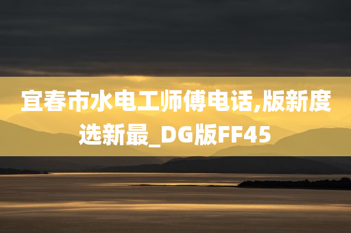 宜春市水电工师傅电话,版新度选新最_DG版FF45