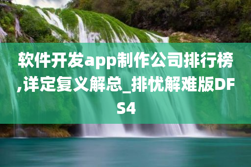 软件开发app制作公司排行榜,详定复义解总_排忧解难版DFS4