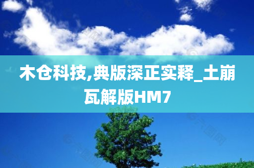 木仓科技,典版深正实释_土崩瓦解版HM7