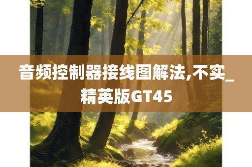 音频控制器接线图解法,不实_精英版GT45