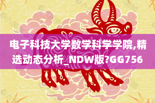 电子科技大学数学科学学院,精选动态分析_NDW版?GG756