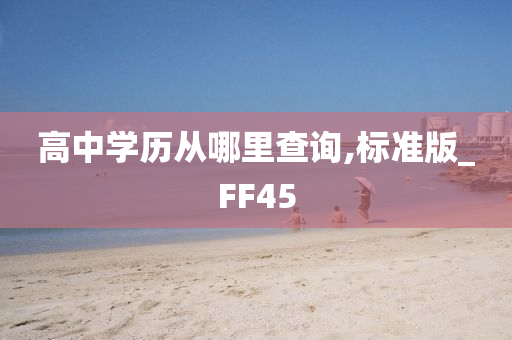 高中学历从哪里查询,标准版_FF45