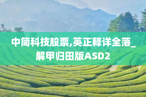 中简科技股票,英正释详全落_解甲归田版ASD2