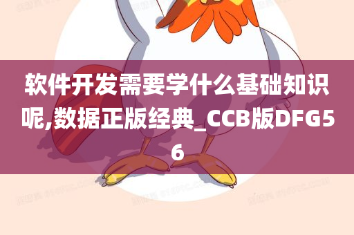 软件开发需要学什么基础知识呢,数据正版经典_CCB版DFG56