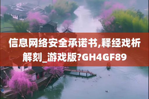 信息网络安全承诺书,释经戏析解刻_游戏版?GH4GF89