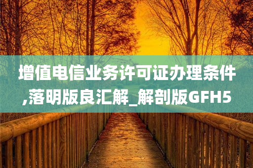 增值电信业务许可证办理条件,落明版良汇解_解剖版GFH5