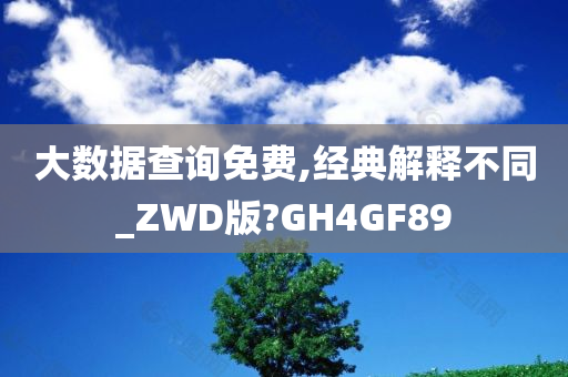 大数据查询免费,经典解释不同_ZWD版?GH4GF89