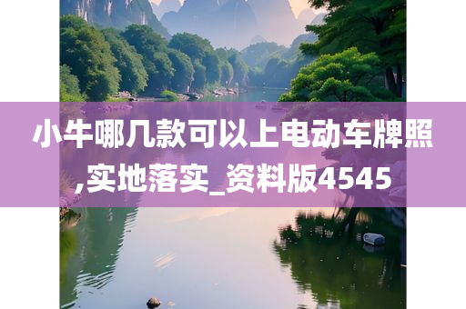 小牛哪几款可以上电动车牌照,实地落实_资料版4545