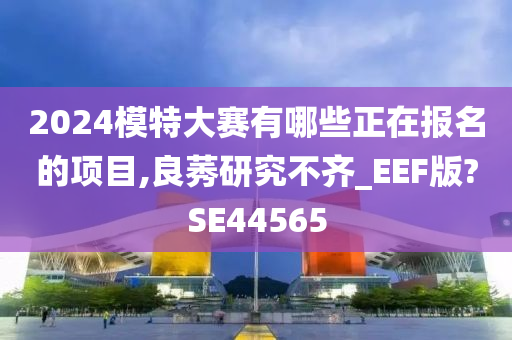 2024模特大赛有哪些正在报名的项目,良莠研究不齐_EEF版?SE44565