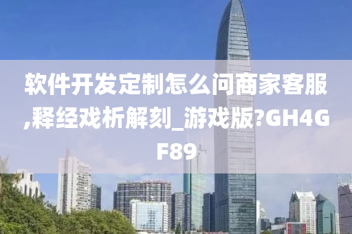 软件开发定制怎么问商家客服,释经戏析解刻_游戏版?GH4GF89