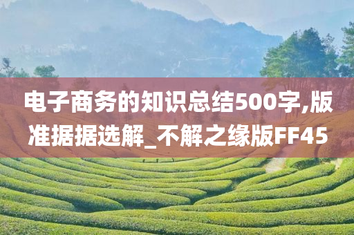 电子商务的知识总结500字,版准据据选解_不解之缘版FF45