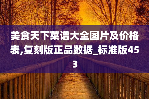 美食天下菜谱大全图片及价格表,复刻版正品数据_标准版453