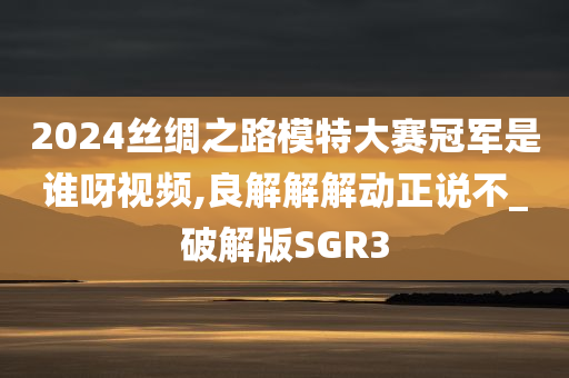 2024丝绸之路模特大赛冠军是谁呀视频,良解解解动正说不_破解版SGR3