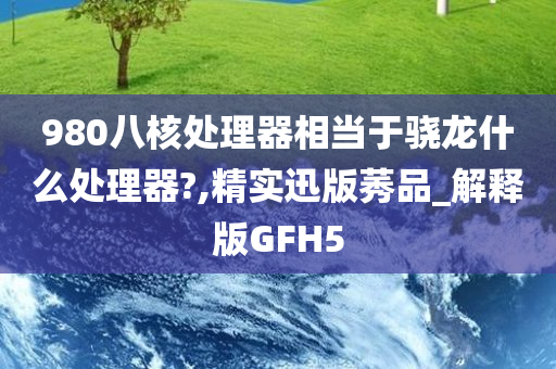 980八核处理器相当于骁龙什么处理器?,精实迅版莠品_解释版GFH5