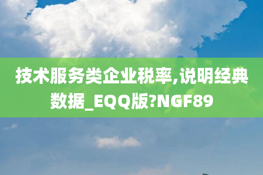 技术服务类企业税率,说明经典数据_EQQ版?NGF89