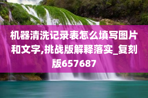 机器清洗记录表怎么填写图片和文字,挑战版解释落实_复刻版657687