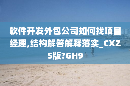 软件开发外包公司如何找项目经理,结构解答解释落实_CXZS版?GH9