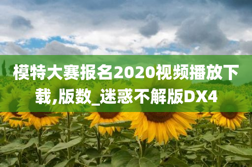 模特大赛报名2020视频播放下载,版数_迷惑不解版DX4