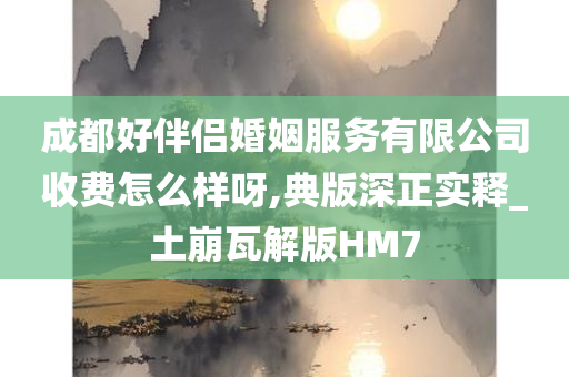 成都好伴侣婚姻服务有限公司收费怎么样呀,典版深正实释_土崩瓦解版HM7